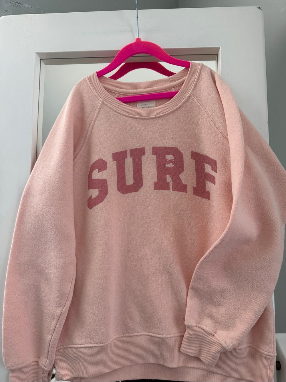 Billabong Light Pink 'SURF' Crewneck Sweatshirt